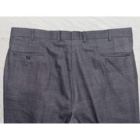 Stafford Performance Classic Fit Pleated Wool Dress Pants. Glen Plaid, 42X31 EUC - Picture 9 of 9